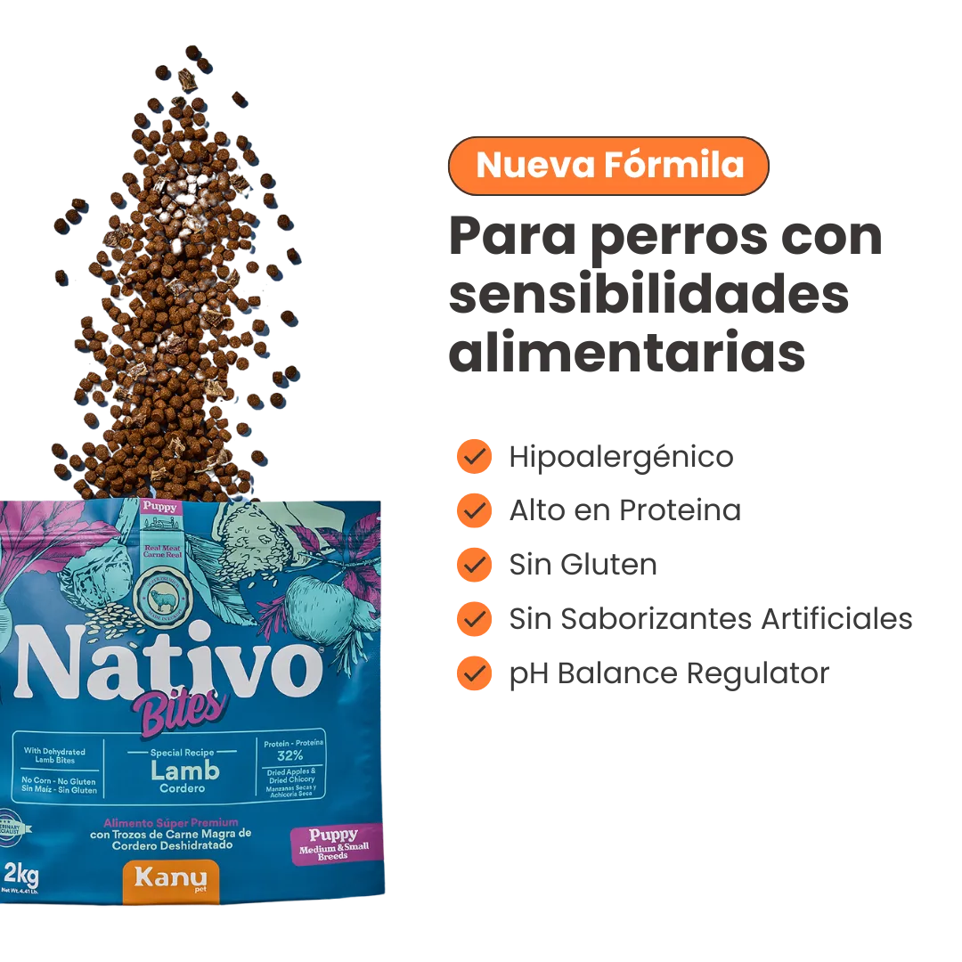 Alimento Seco Nativo Bites Cordero Kanu Pet para Perro Cachorros - Image 5