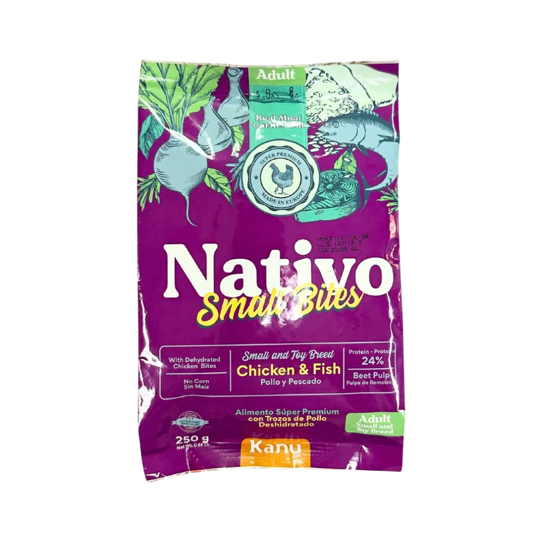 Alimento Seco Nativo Small Bites Pollo y Pescado Kanu Pet para perro adulto - Image 8