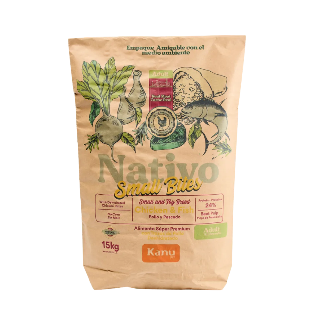 Alimento Seco Nativo Small Bites Pollo y Pescado Kanu Pet para perro adulto - Image 9