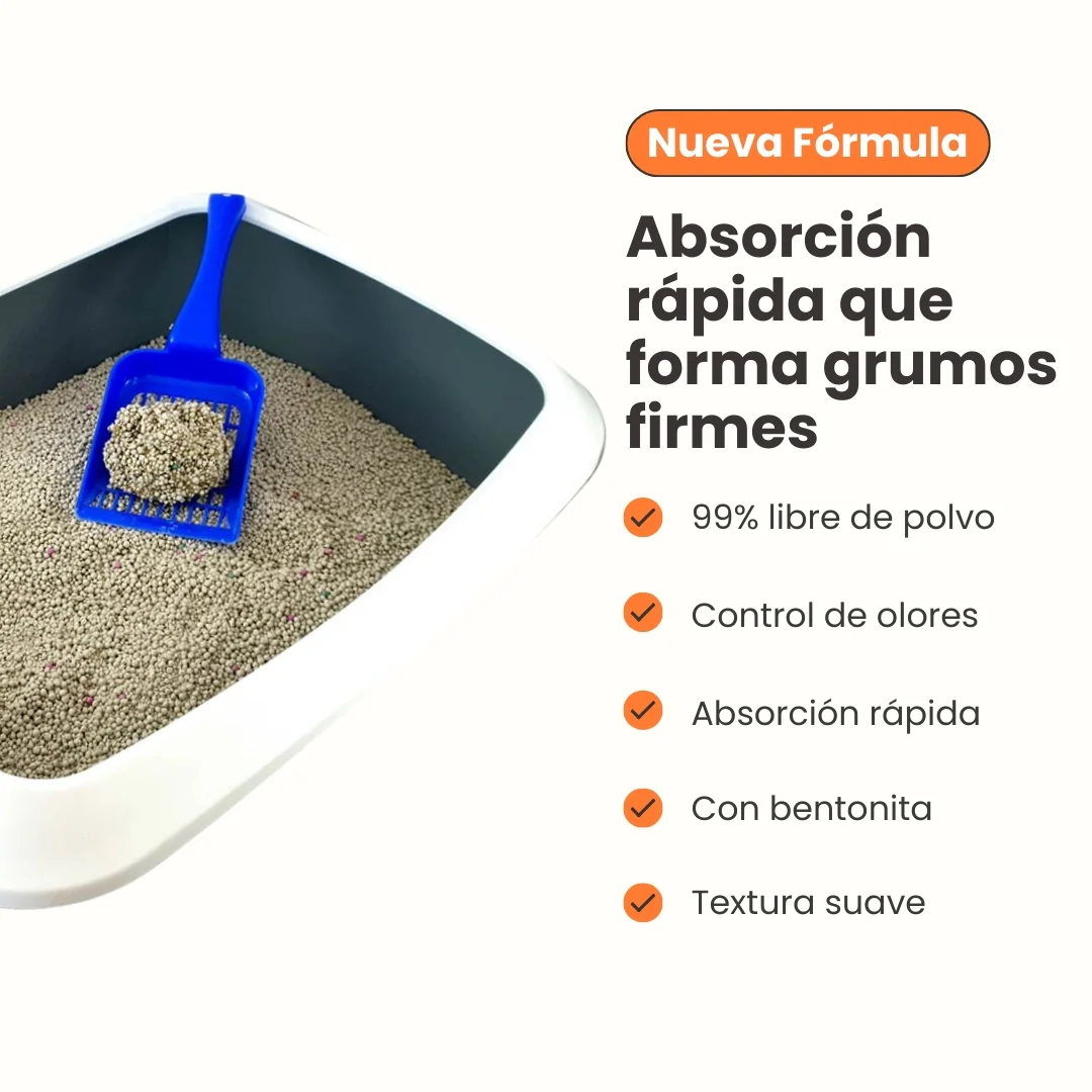 Arena de Bentonita  Kanu Pet  Cat Litter para Gatos. 99% libre de Polvo. Aglomera al Instante - Image 6