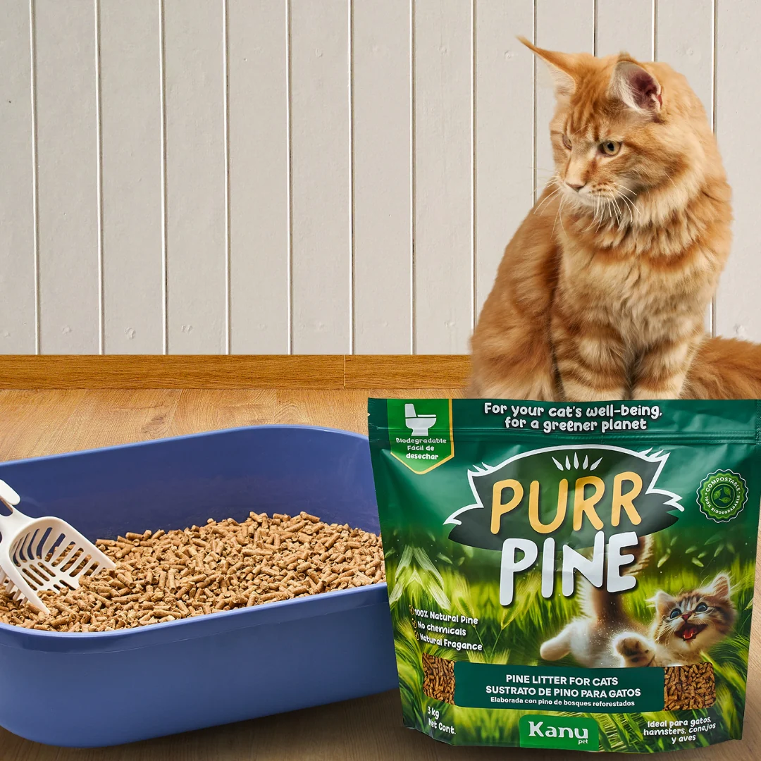 Arena de Pino 100% Ecológica Purr Pine de Kanu Pet para Gato - Image 5