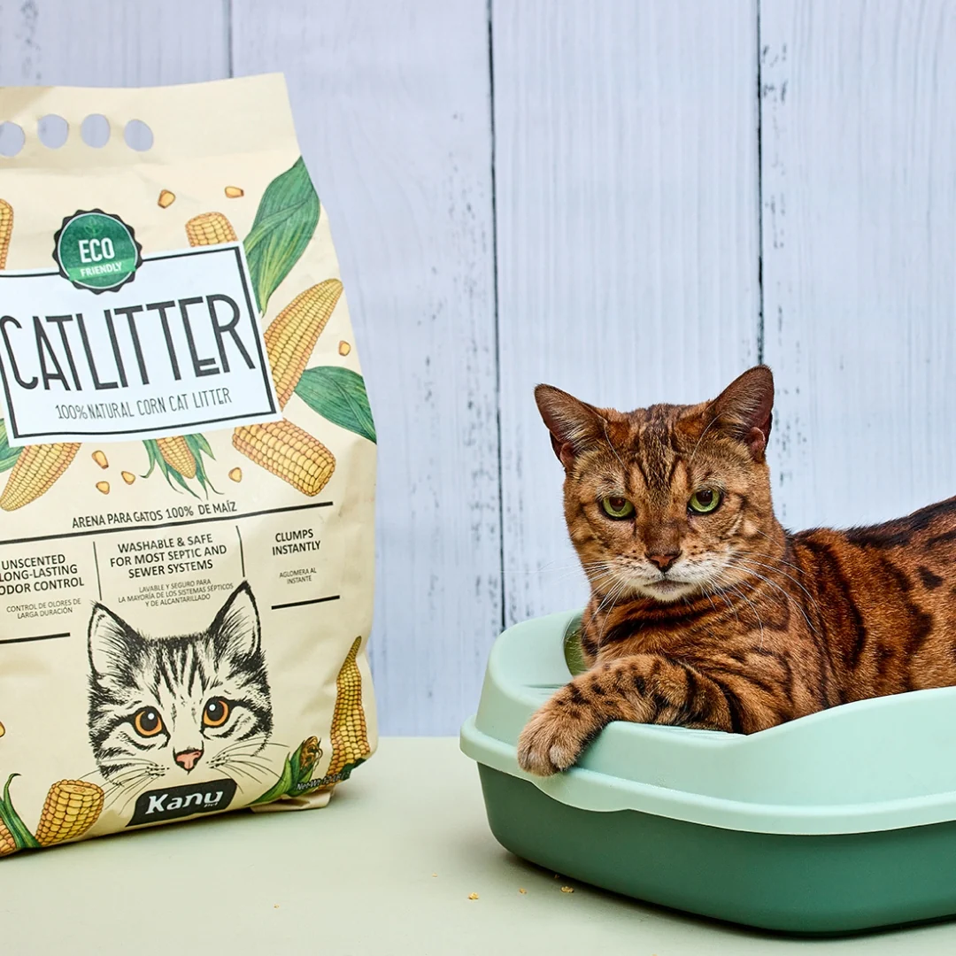 Arena 100% de Maíz Kanu Pet Corn Cat Litter para Gato 100% Ecológíca - Image 5