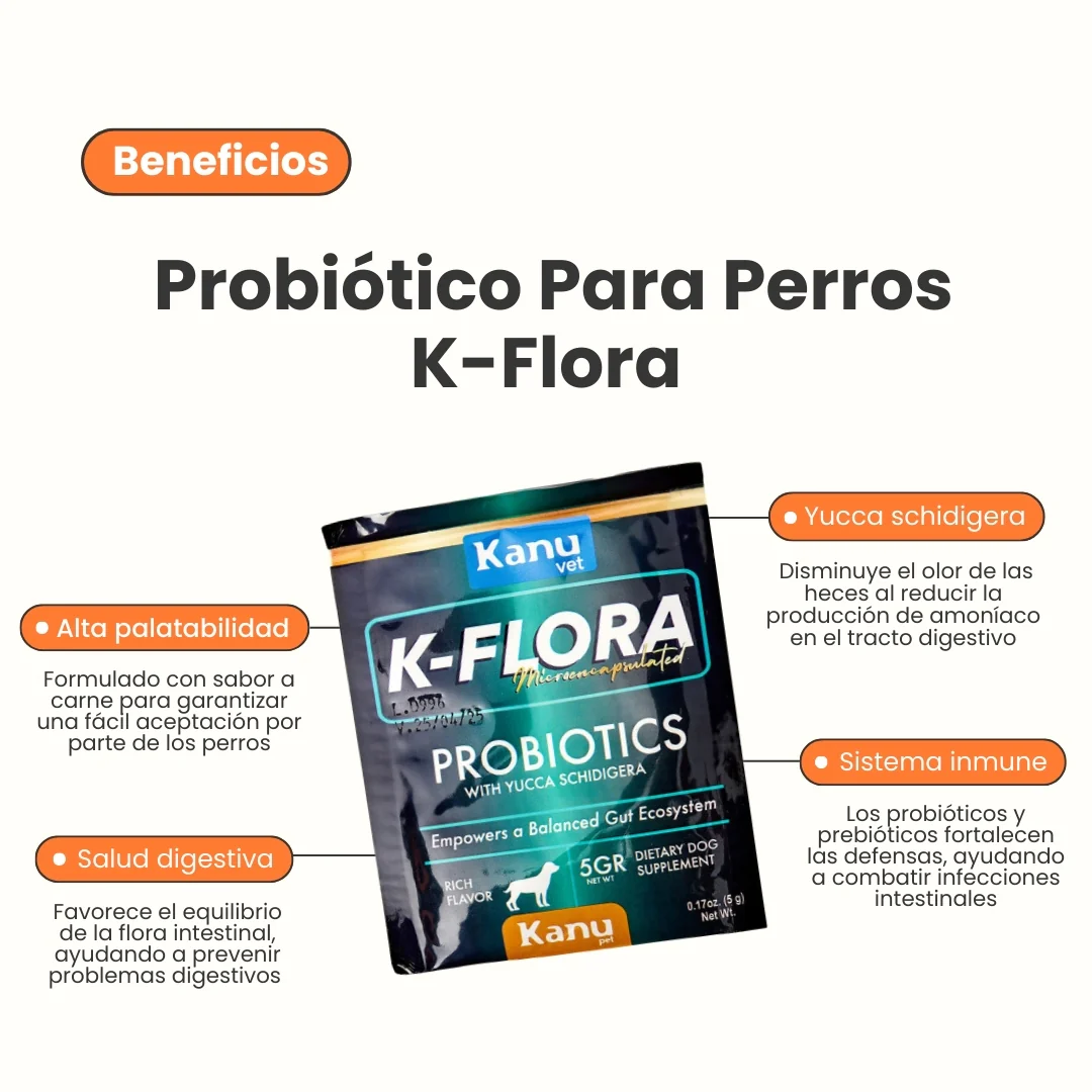 Suplemento Probiótico  K-Flora Kanu Pet para Perros - Image 5