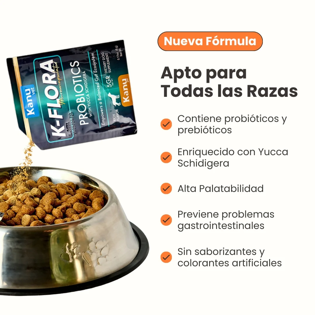 Suplemento Probiótico  K-Flora Kanu Pet para Perros - Image 6