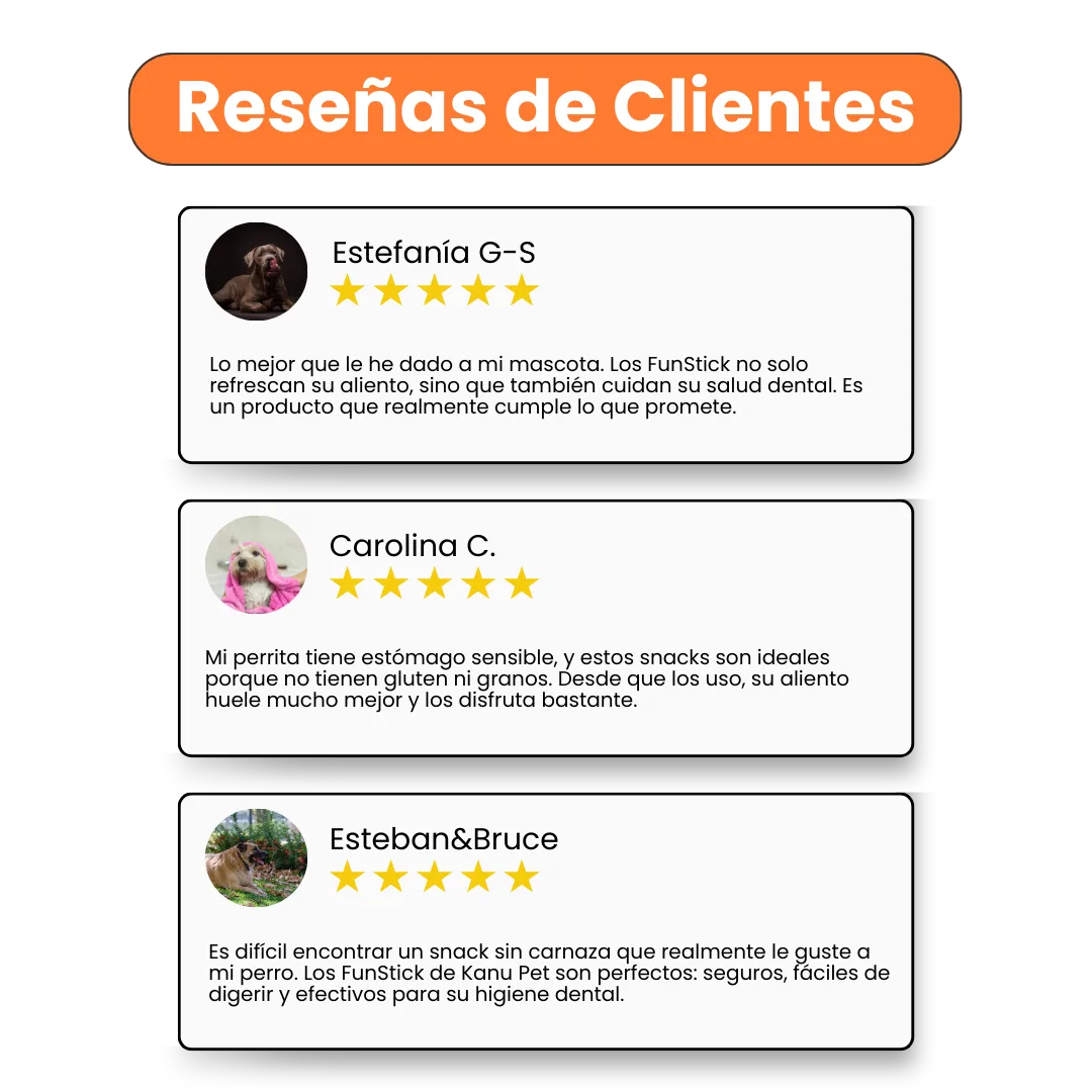 Snack Oral FunStick para la placa y el sarro Kanu Pet  para Perro Sabor a Menta - Image 4