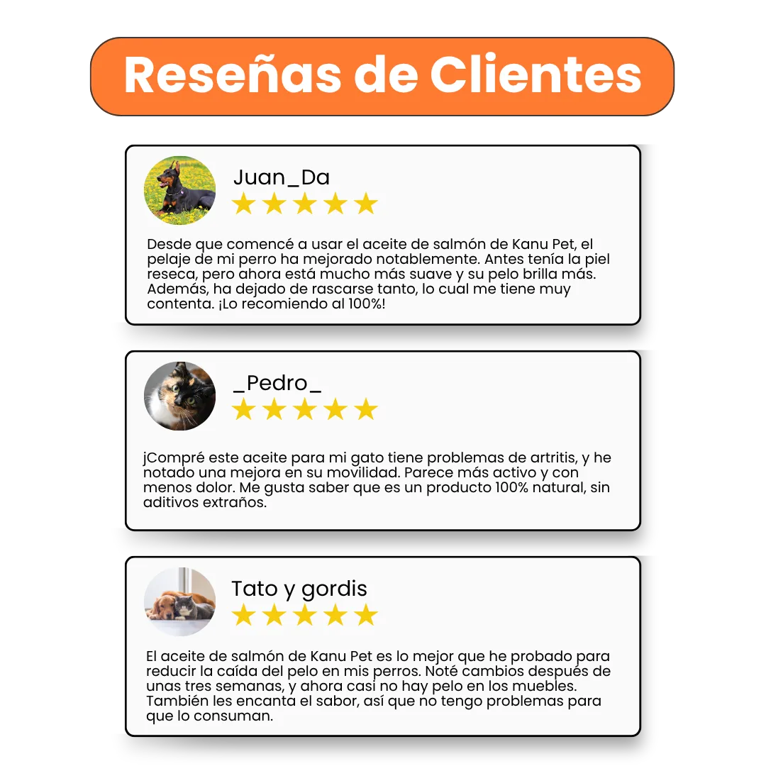 Suplemento Aceite de Salmón  Kanu Pet para perro y gato. Omega 3 y 6 - Image 5