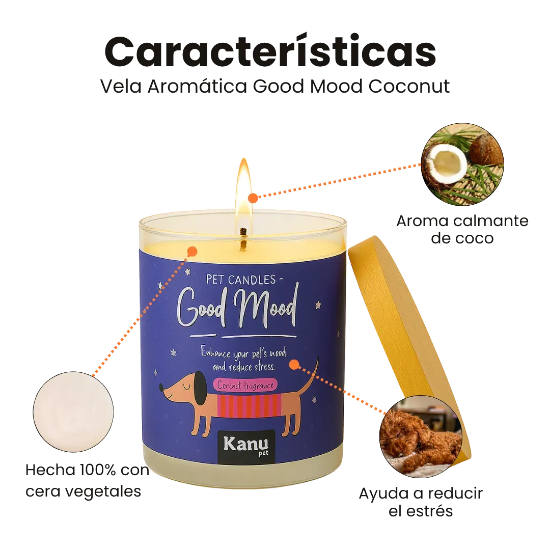 Vela Good Mood Pet para Perros aroma Coconut - Image 3